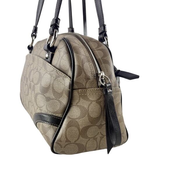 COACH-F18918-PEYTON-SATCHEL KHAKI/MAHOGANY - Picture 5 of 9